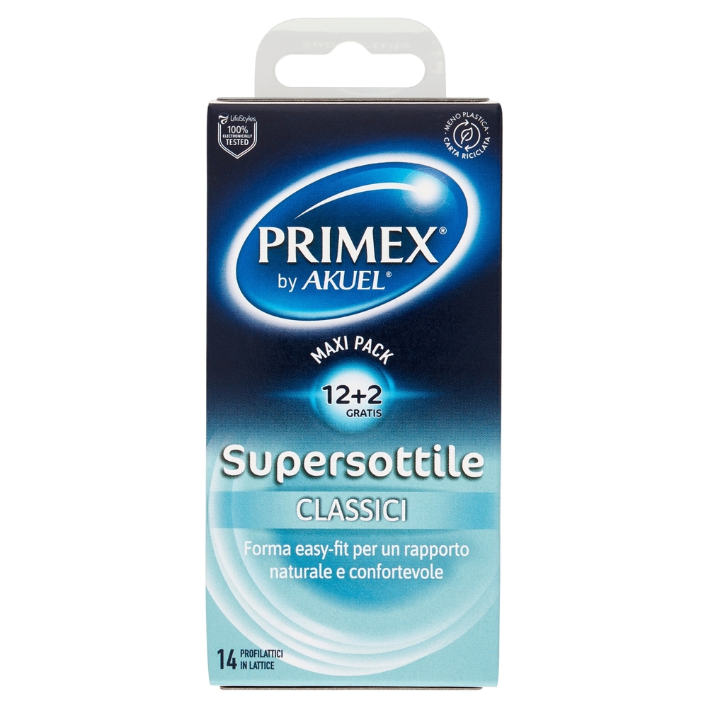 Primex Supersottile Classici  Profilattici in Lattice 14 pz